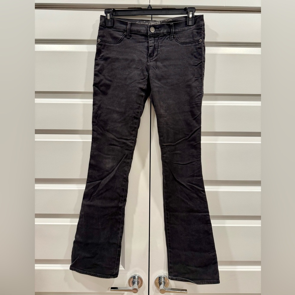 Express Black Barely Bootcut Women's Jeans